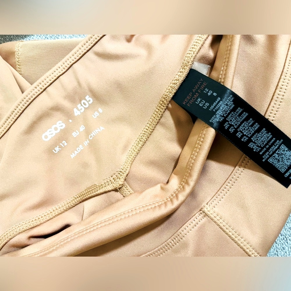 ASOS 4505 Camel High-Rise Leggings - Size 8 - Picture 5 of 5